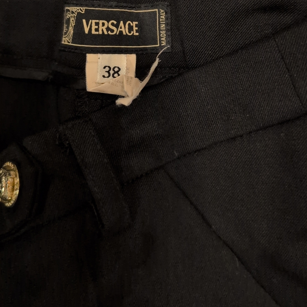 Versace Black Pants Size 38 - Picture 2 of 5